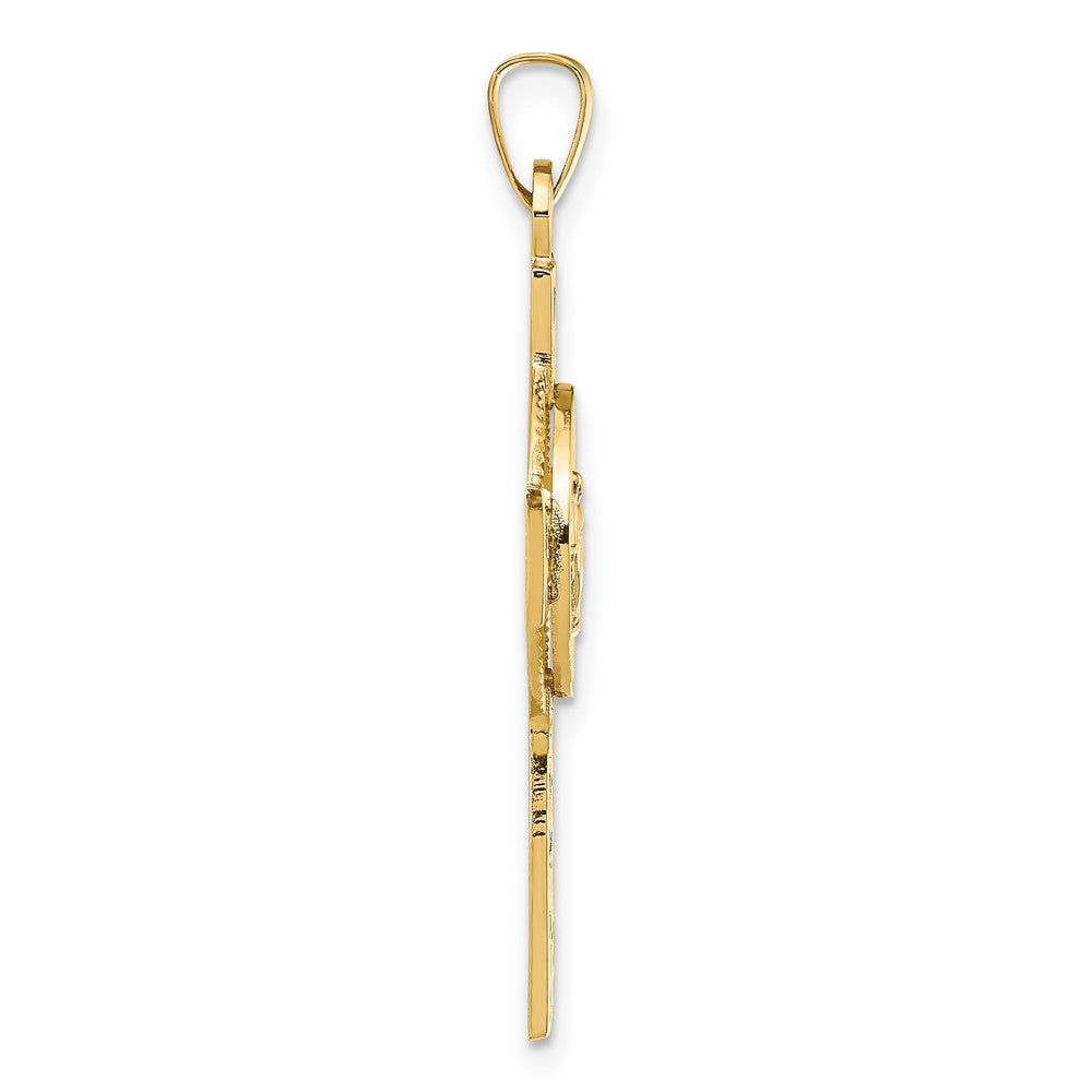 14k Cross with Miraculous Medal Pendant - Product Photo