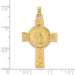 14k Cross with Miraculous Medal Pendant - Product Photo