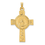 14k Cross with Miraculous Medal Pendant - Product Photo