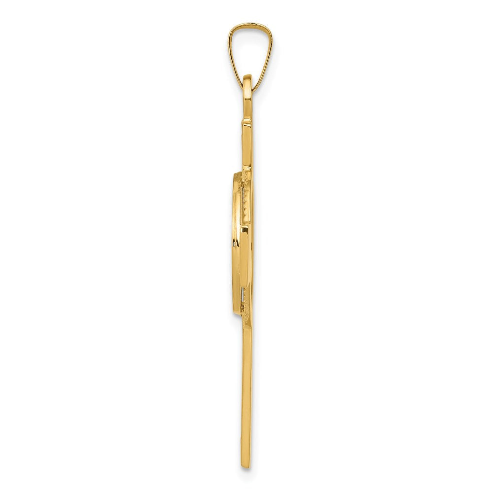 14k Cross w/St Anthony Medal Pendant - Product Photo