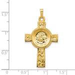 14k Cross w/St Anthony Medal Pendant - Product Photo