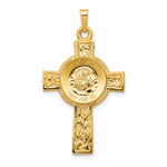 14k Cross w/St Anthony Medal Pendant - Product Photo