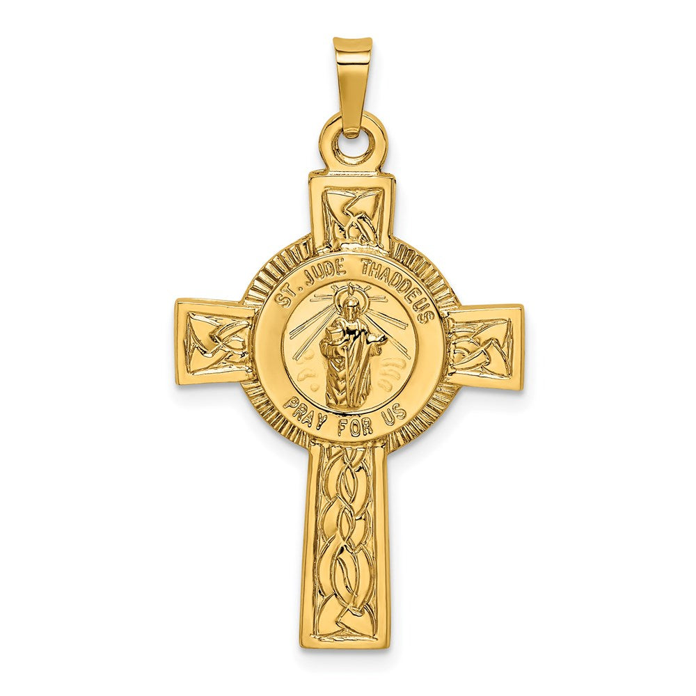 14k Cross w/St. Jude Medal Pendant - Product Photo