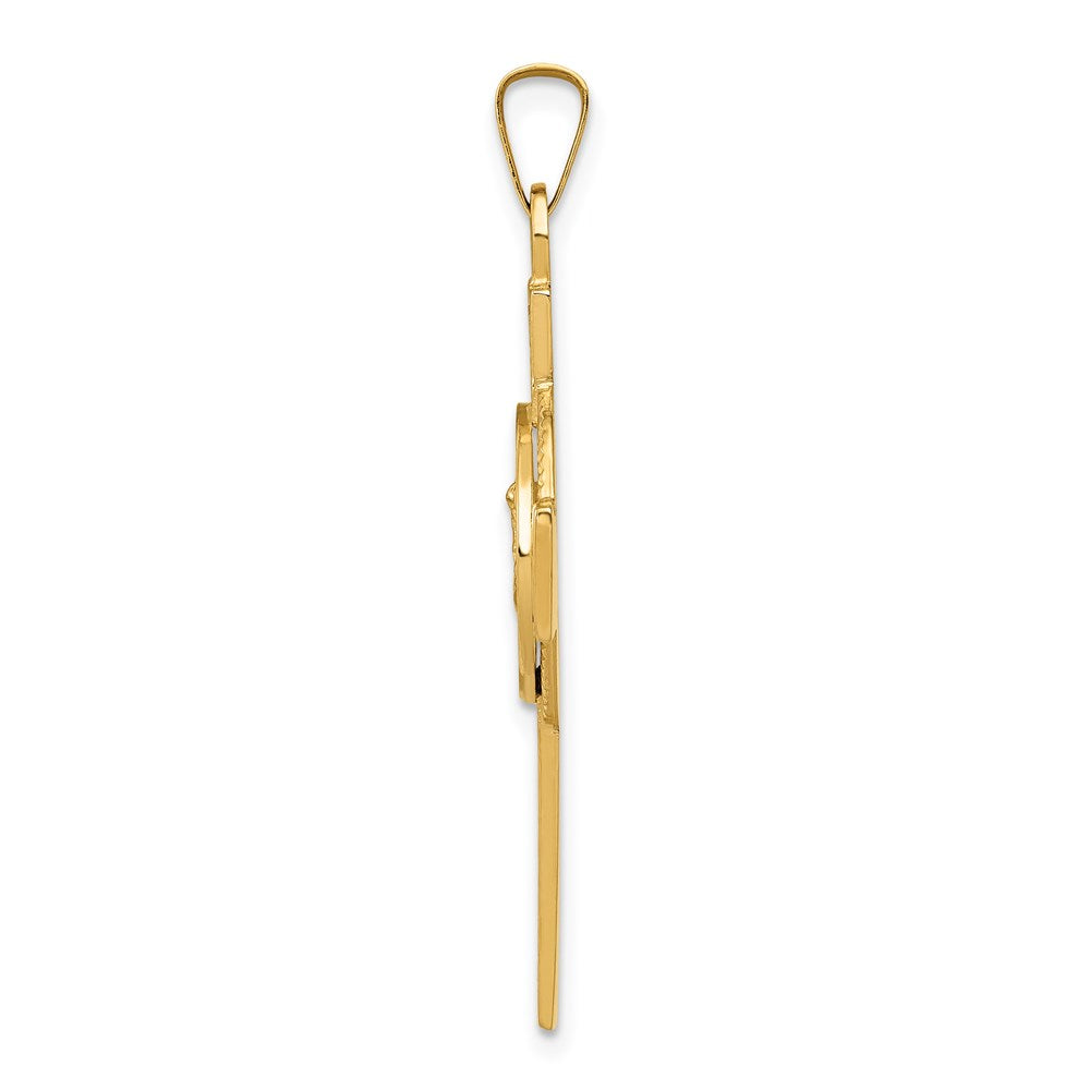 14k Cross w/St. Michael Medal Pendant - Product Photo