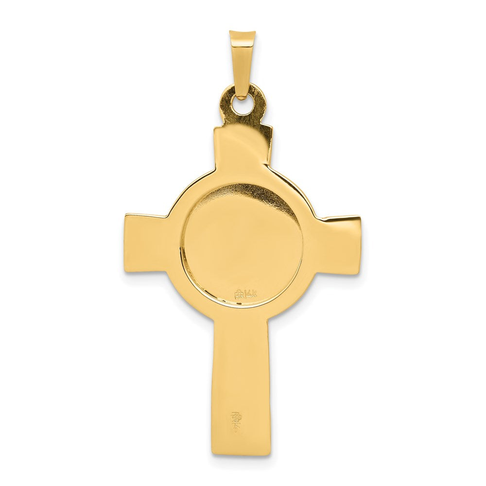 14k Cross w/St. Michael Medal Pendant - Product Photo