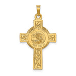 14k Cross w/St. Michael Medal Pendant - Product Photo