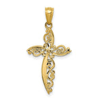14k Scroll Design Cross Pendant - Product Photo