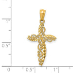 14k Scroll Design Cross Pendant - Product Photo