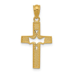 14k Dove Cross Pendant - Product Photo