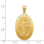 10K / 14K Yellow Gold Miraculous Medal Pendant - Product Photo