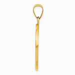 14K Yellow Gold Saint Christopher Medal Hollow Pendant - Product Photo