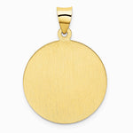 14K Yellow Gold Saint Christopher Medal Hollow Pendant - Product Photo