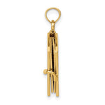 14K 3D Pink Enameled Lord's Prayer Bible Pendant - Product Photo