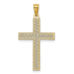 14k Diamond-cut Filigree Cross Pendant - Product Photo