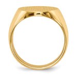 10K Yellow Gold 15.5x19.0mm Closed Back Mens Signet Ring - Product Photo
