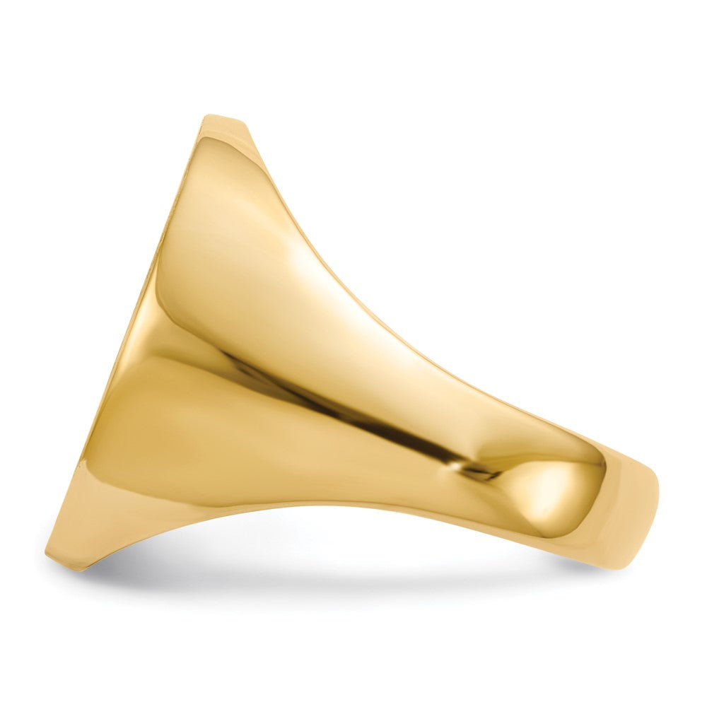 10K Yellow Gold 15.5x19.0mm Closed Back Mens Signet Ring - Product Photo