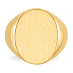 10K Yellow Gold 15.5x19.0mm Closed Back Mens Signet Ring - Product Photo