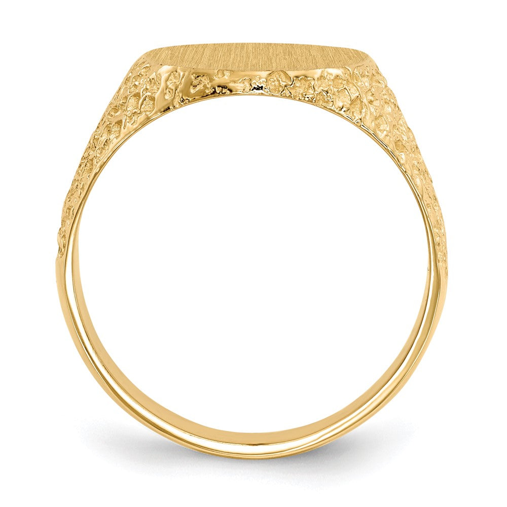 14k 13.0x17.0mm Closed Back Mens Signet Ring - Product Photo