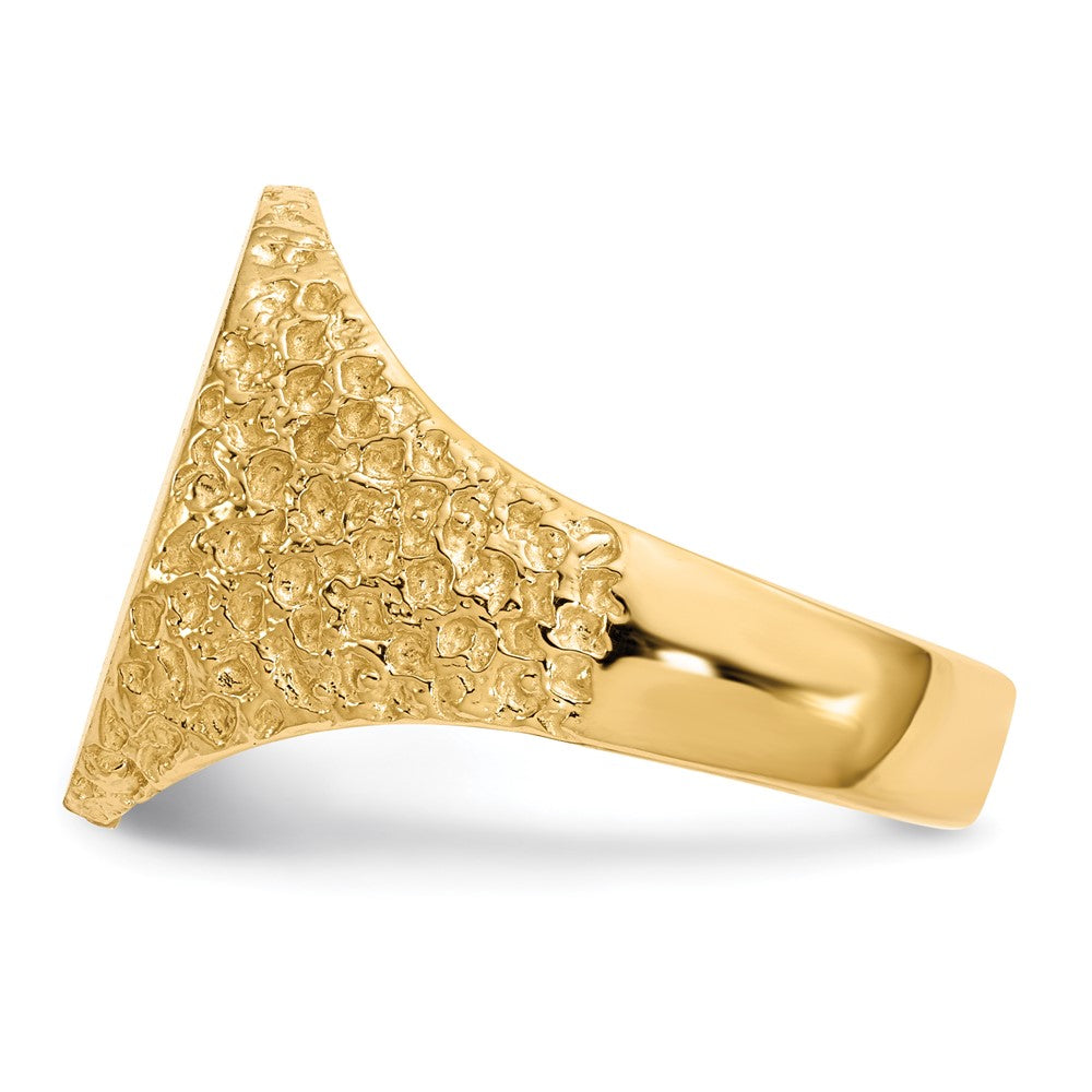 14k 13.0x17.0mm Closed Back Mens Signet Ring - Product Photo