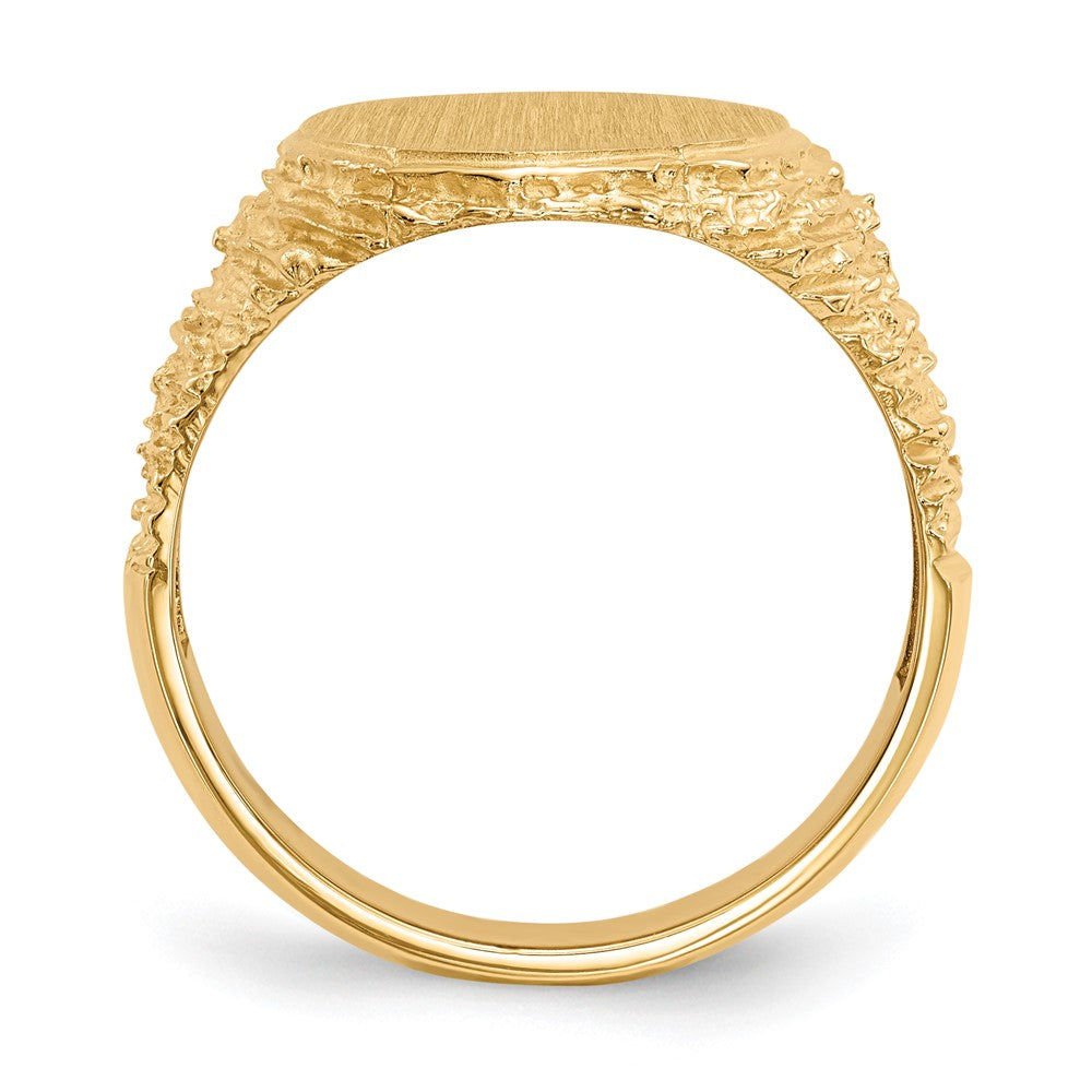 14k 14.0x17.0mm Open Back Mens Signet Ring - Product Photo