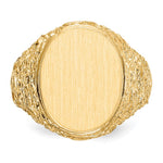 14k 14.0x17.0mm Open Back Mens Signet Ring - Product Photo