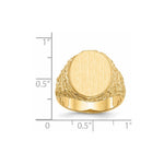 14k 14.0x17.0mm Open Back Mens Signet Ring - Product Photo