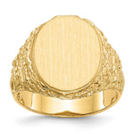 14k 14.0x17.0mm Open Back Mens Signet Ring - Product Photo