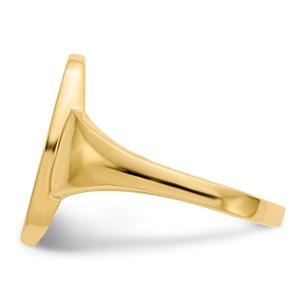 14k 9.0x14.5mm Open Back Signet Ring - Product Photo