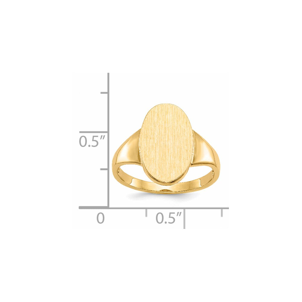 14k 9.0x14.5mm Open Back Signet Ring - Product Photo