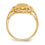 14k 7.5x10.5mm Open Back Signet Ring - Product Photo