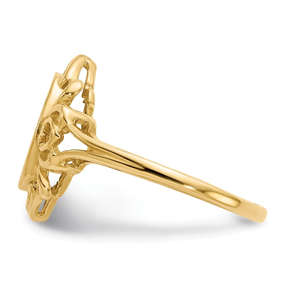 14k 7.5x10.5mm Open Back Signet Ring - Product Photo