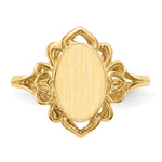 14k 7.5x10.5mm Open Back Signet Ring - Product Photo