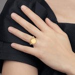 14k 11.0x12.5mm Open Back Signet Ring - Product Photo