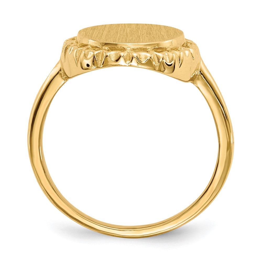 14k 11.0x12.5mm Open Back Signet Ring - Product Photo
