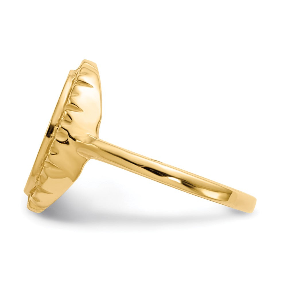 14k 11.0x12.5mm Open Back Signet Ring - Product Photo