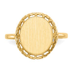 14k 11.0x12.5mm Open Back Signet Ring - Product Photo
