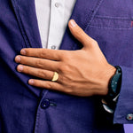 14k 16.0x12.0mm Open Back Mens Signet Ring - Product Photo
