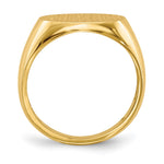 14k 16.0x12.0mm Open Back Mens Signet Ring - Product Photo