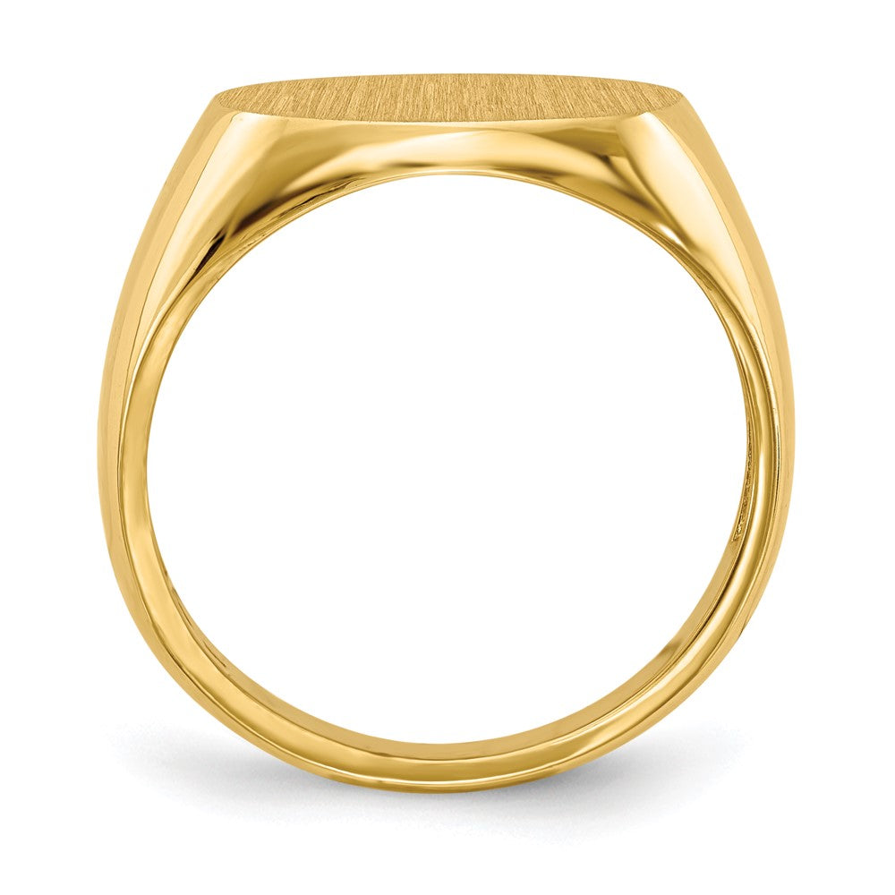 14k 16.0x12.0mm Open Back Mens Signet Ring - Product Photo