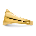 14k 16.0x12.0mm Open Back Mens Signet Ring - Product Photo