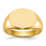 14k 16.0x12.0mm Open Back Mens Signet Ring - Product Photo