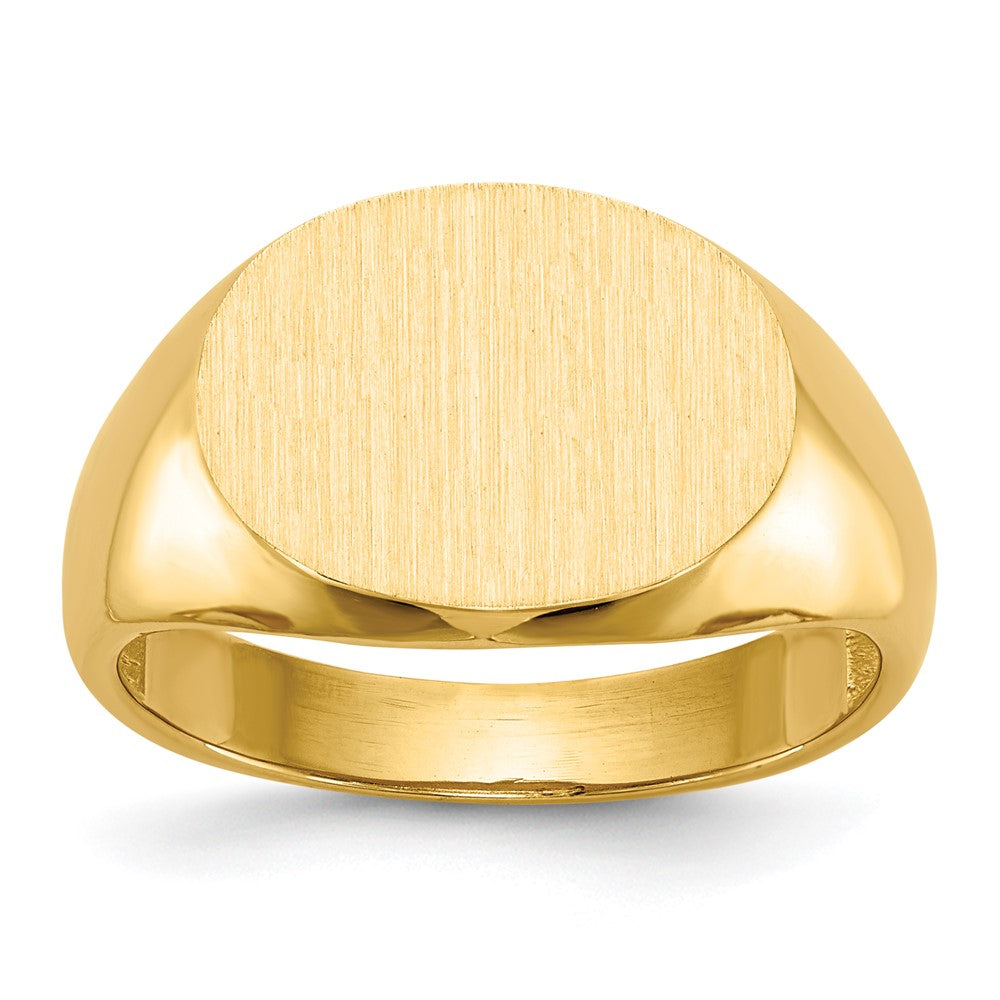 14k 16.0x12.0mm Open Back Mens Signet Ring - Product Photo