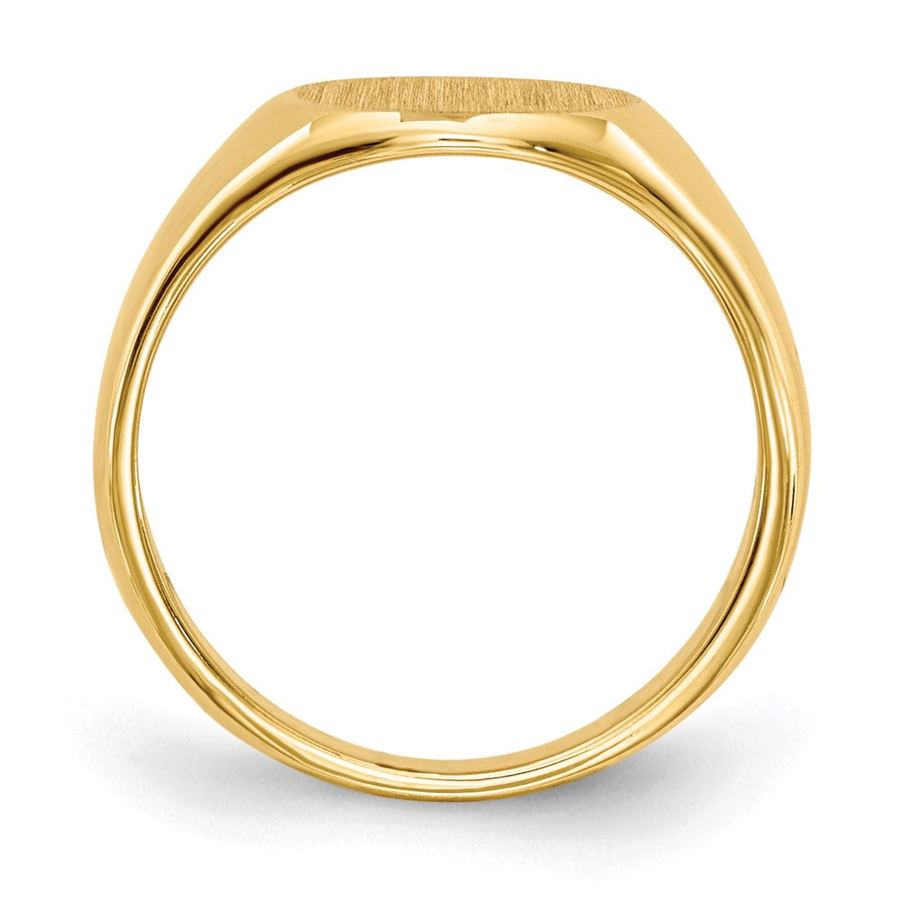 14k 8.5x8.5mm Closed Back Child's Signet Ring - Product Photo