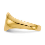 14k 8.5x8.5mm Closed Back Child's Signet Ring - Product Photo