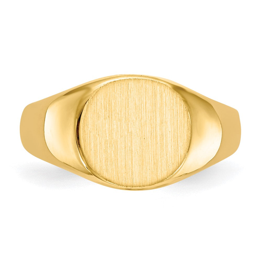 14k 8.5x8.5mm Closed Back Child's Signet Ring - Product Photo