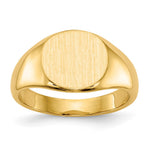 14k 8.5x8.5mm Closed Back Child's Signet Ring - Product Photo