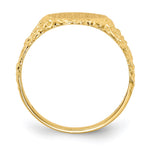 14k 9.5x8.5mm Closed Back Signet Ring - Product Photo