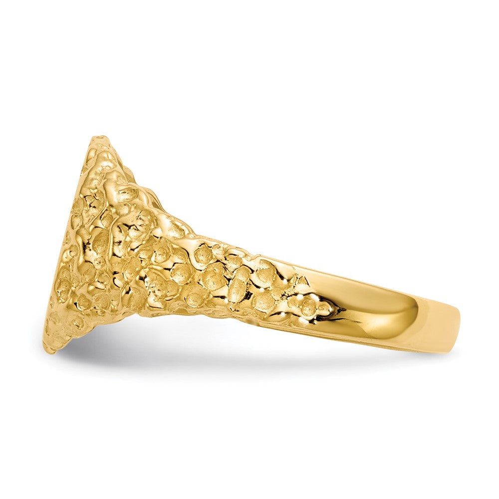14k 9.5x8.5mm Closed Back Signet Ring - Product Photo