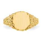 14k 9.5x8.5mm Closed Back Signet Ring - Product Photo