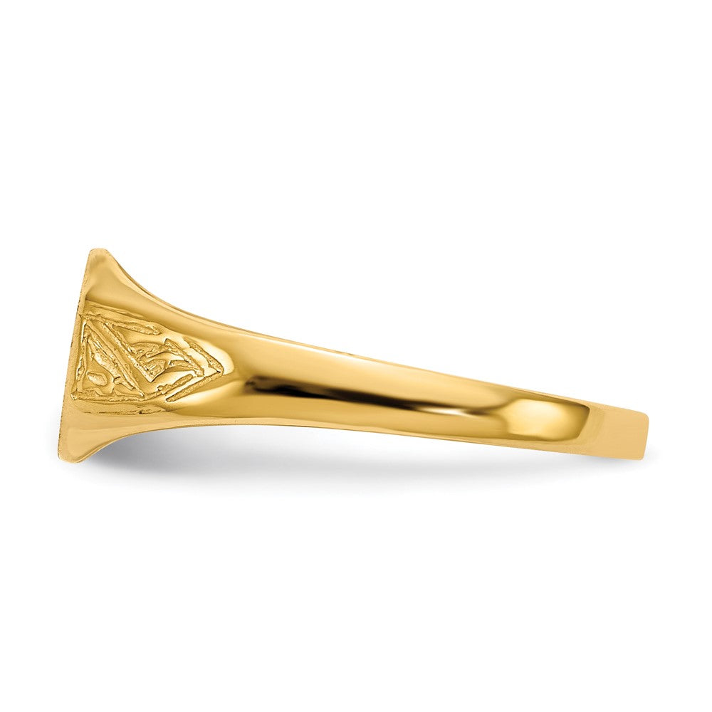14k 8.5x7.0mm Open Back Signet Ring - Product Photo